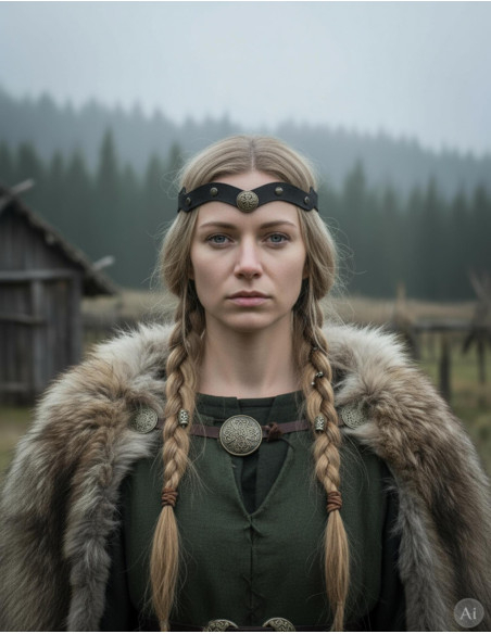 Diadème vikingnœuds celtiques vagues...