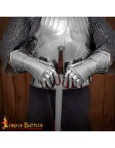 Gantelets de cuirassier S. XVI-XVII,...