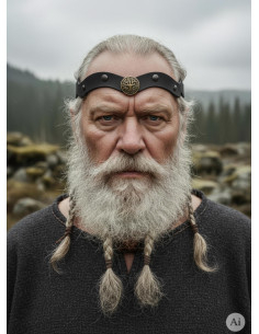 Diadème Viking Yggdrasil en noir 2