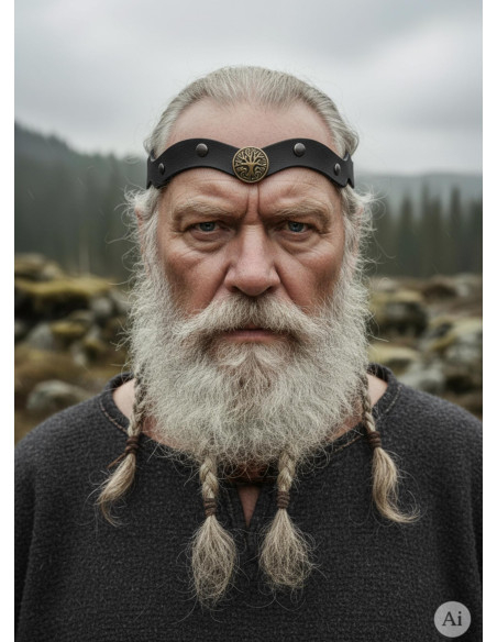 Diadème Viking Yggdrasil en noir