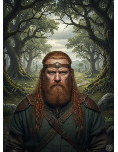 Diadème Viking en frêne Yggdrasil marron 2