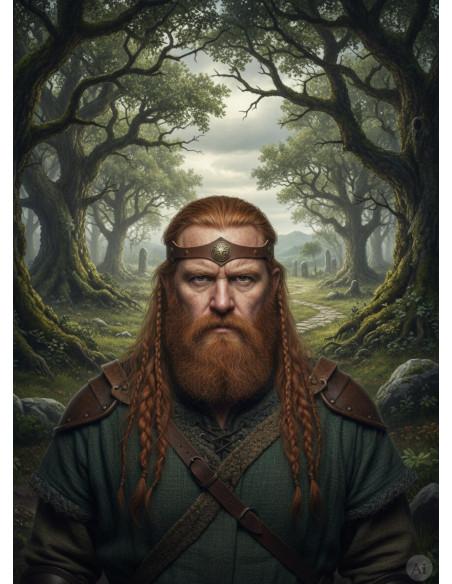 Diadème Viking en frêne Yggdrasil marron