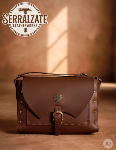 Sac à dos Explorateur, type bandoulière, en marron 2