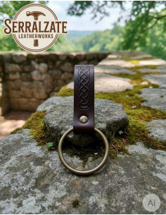 Tahalí nœuds celtiques pour suspendre une hache, marron