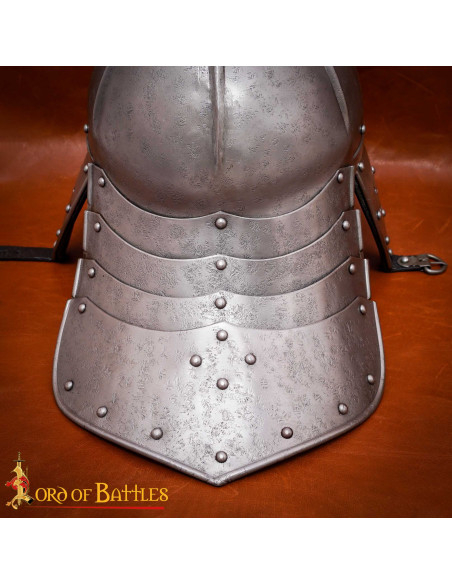 Casque médiéval Zischägge queue de...