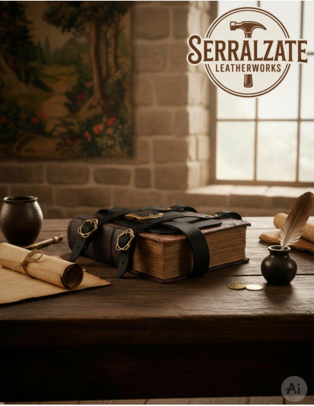 Tahalí médiéval Porte-livres en cuir...