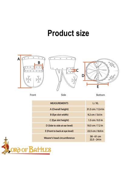 Casque de chevalier templier du XIIIe...
