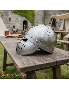 Casque Spangenhelm de chevalier normand, XIIe-XIIIe... 2