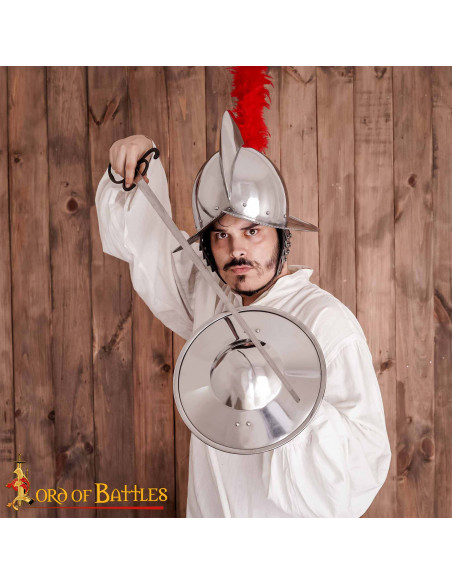 Morrión espagnol avec plume de plumes...