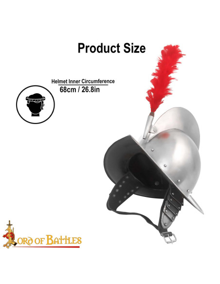 Morrión espagnol avec plume de plumes...