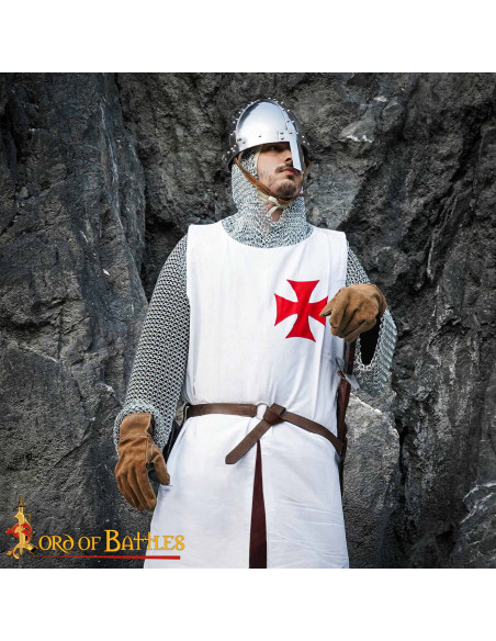 Gants médiévaux en cuir de daim de...