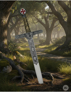 Épée Templier décorative Deluxe 2