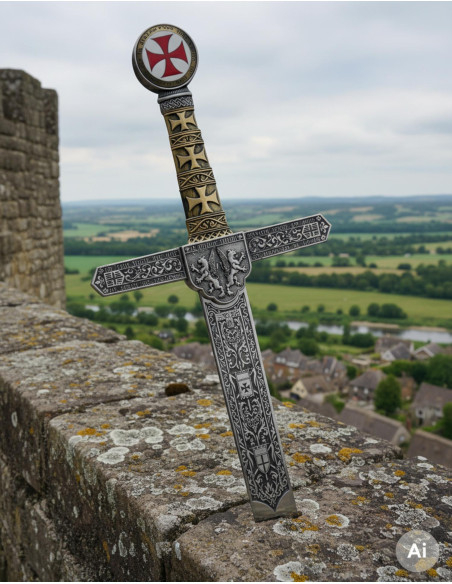 Épée Templier décorative Deluxe