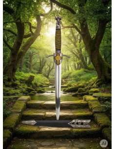 Dague Templier pomme Guerrier avec armure