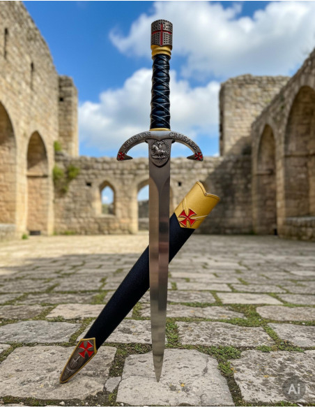 Dague Templiaire pomme casque...