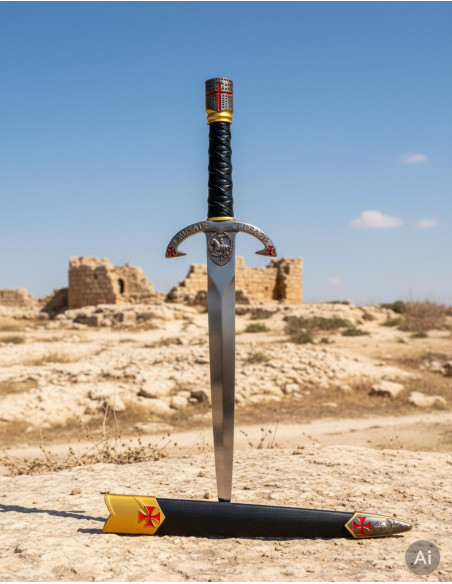 Dague Templiaire pomme casque...