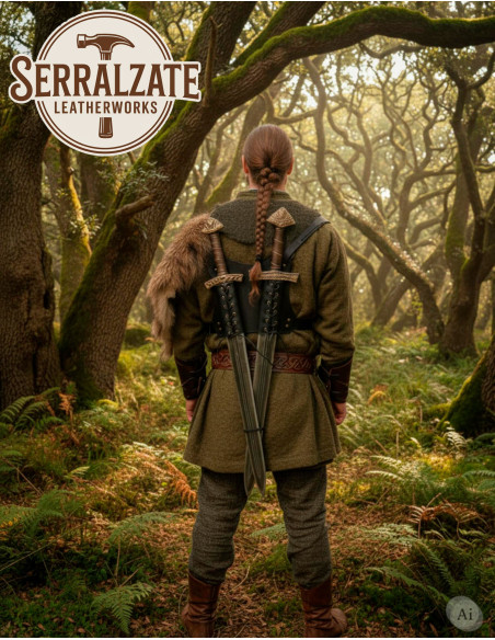 Tahalí Ninja dorsal pour deux épées,...