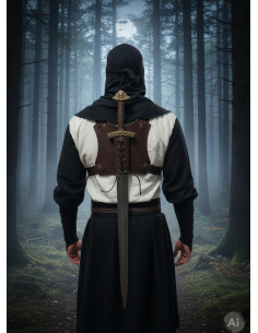 Tahalí ninja dorsal pour une épée, marron 2