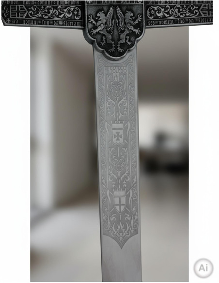 Épée templière, lame rustique