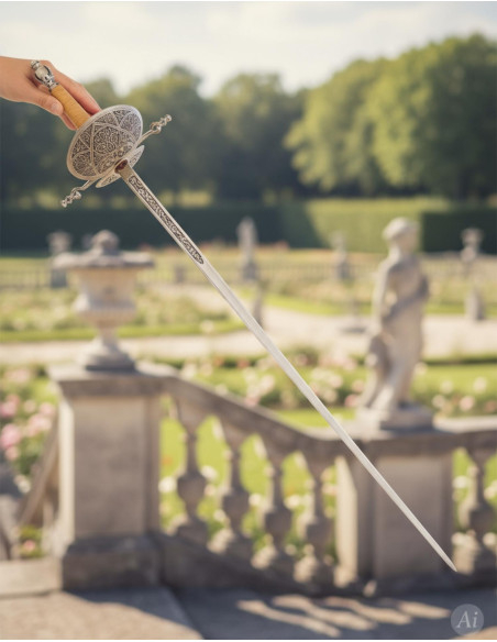 Floret en coquille décoratif, nickelé