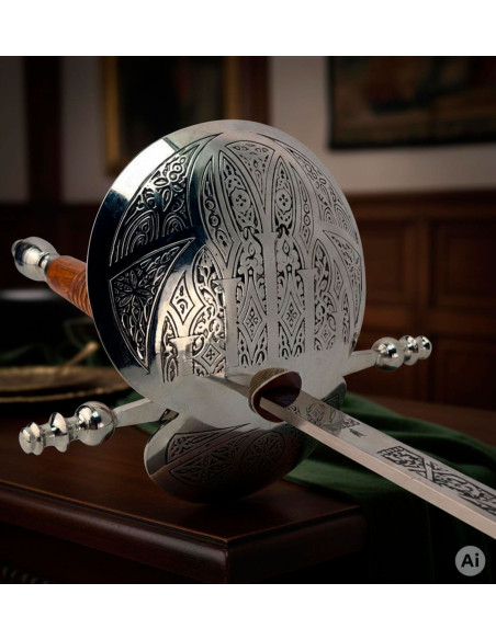 Floret en coquille décoratif, nickelé