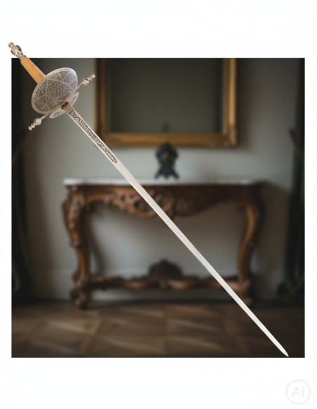 Floret en coquille décoratif, nickelé