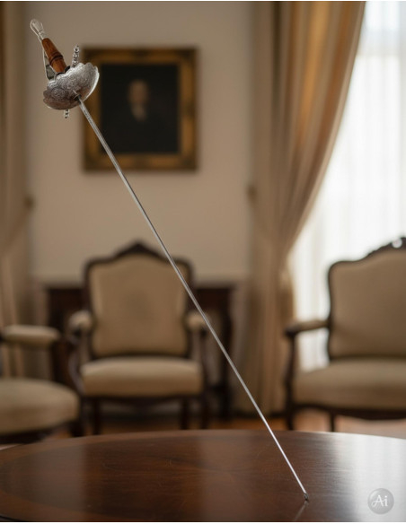 Florete Colonial décoratif, nickelé