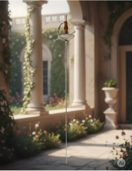 Florete Colonial décoratif, nickelé