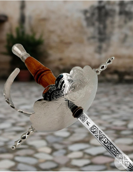 Florete Colonial décoratif, nickelé