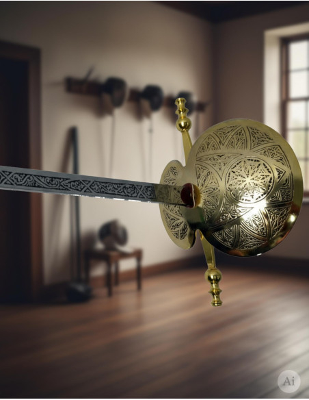 Florete en coquille décorative, doré