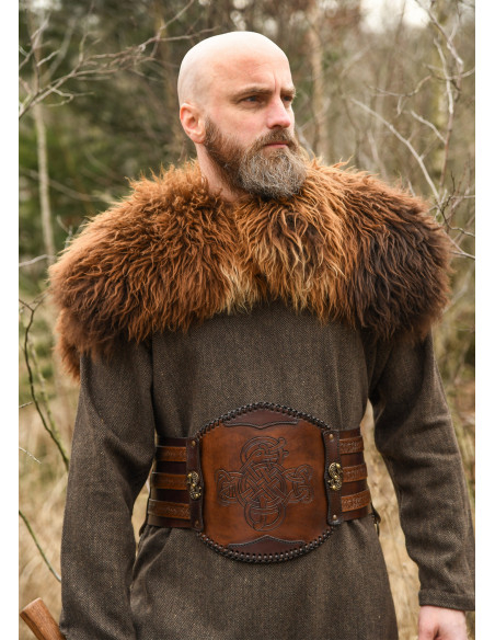Ceinture en cuir viking avec...