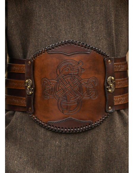 Ceinture en cuir viking avec...