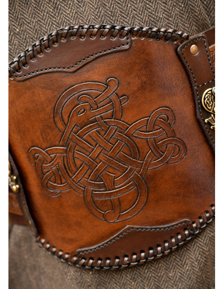 Ceinture en cuir viking avec...