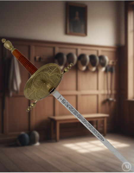 Feuille de coquille en laiton antique