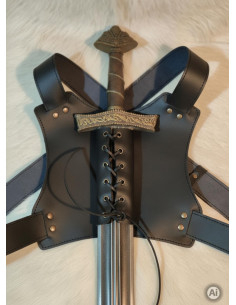 Tahalí Ninja dorsal pour une épée, noir