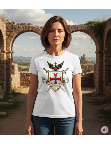 T-shirt blanche templar pour femme,...
