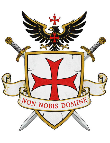 T-shirt noire Templier pour homme,...