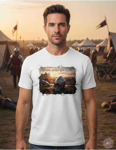 T-shirt médiéval pour homme, Honneur avant la Gloire