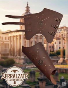 Jambières de légionnaire romain, marron 2