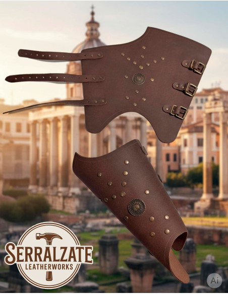 Jambières de légionnaire romain, marron