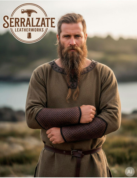 Bracelet Viking Roi Haakon en marron