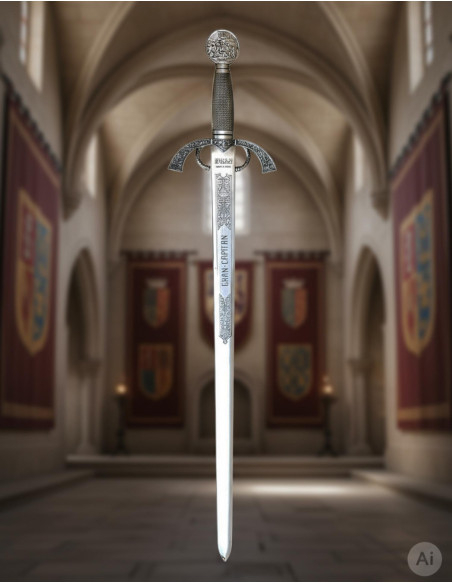 Grande épée de capitaine, argent