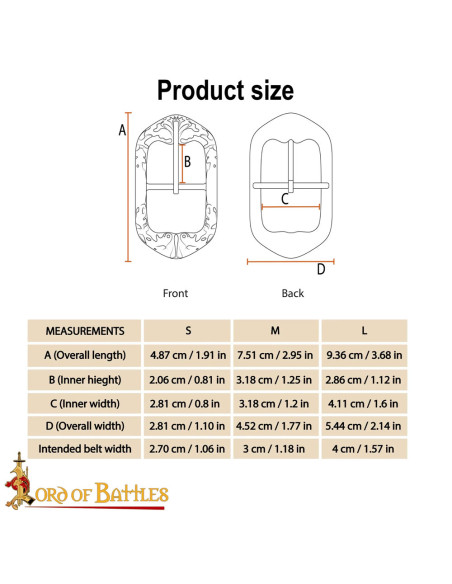 Boucle médiévale au design fantaisie...