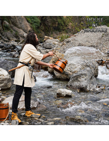 Cube d'eau rustique en bois,...