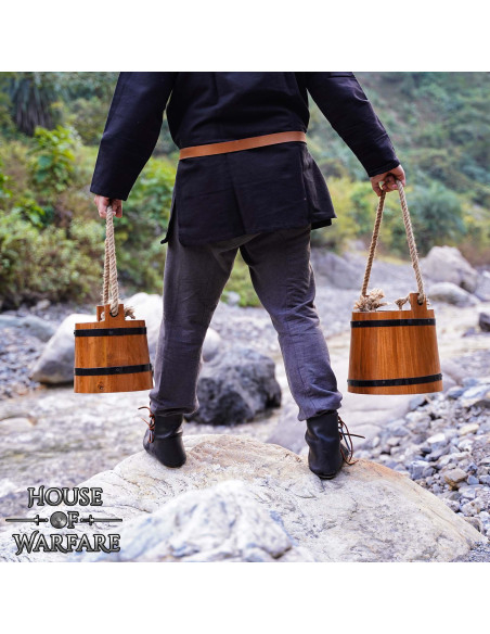 Cube d'eau rustique en bois,...