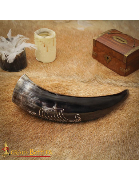 Corne de bateau Viking pour boire...