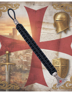 Bracelet noire en paracord avec fermeture métallique...