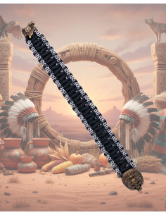 Bracelet en paracord avec fermeture métallique Indien de...