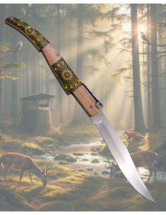 Couteau à cran d'arrêt décoré Third de la série Bois...