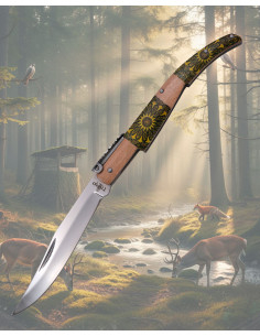 Couteau à cran d'arrêt décoré Third de la série Bois... 2